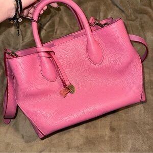 Aspinal of London midi pink leather tote